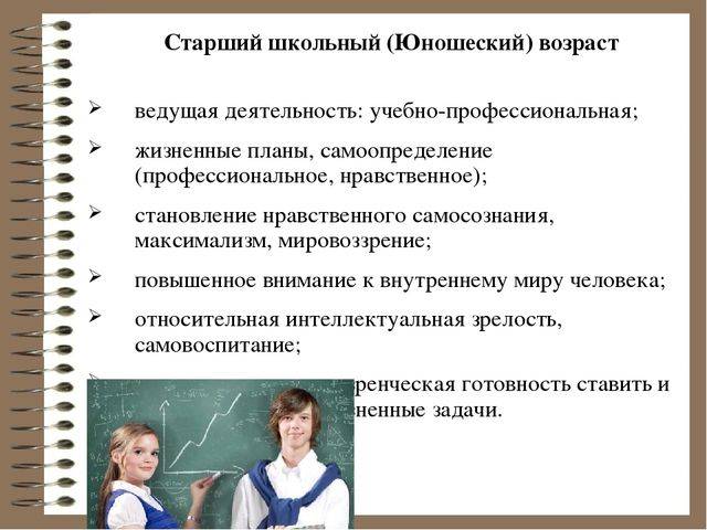 Ведущая деятельность школьного возраста. Ведущая деятельность старшего школьного возраста. Ведущий вид деятельности в старшем школьном возрасте. Ведущая деятельность обучающегося старшего школьного возраста. Ведущая деятельность в юношеском возрасте.