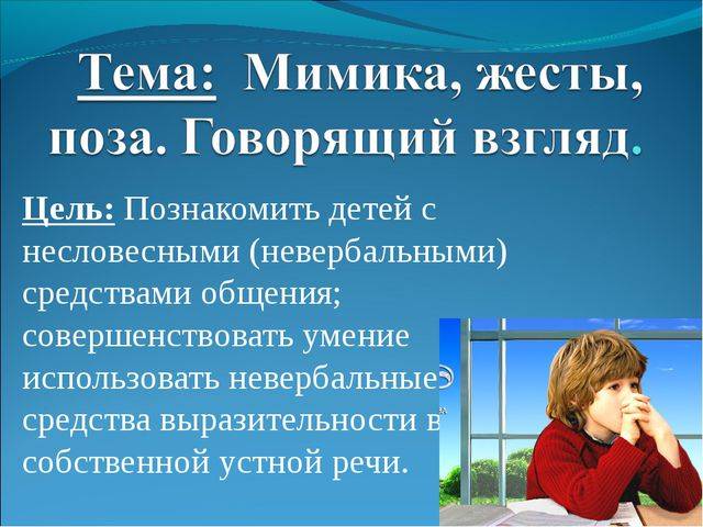 Особенности невербальных средств общения: позы, жесты, мимика