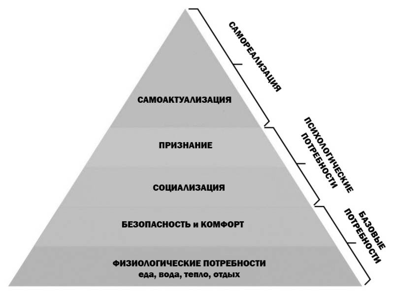 Пирамида маслоу куда падает ударение