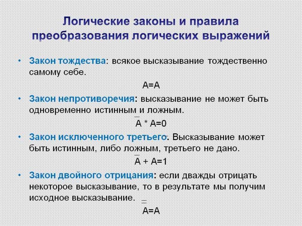 В практическом плане закон тождества превращается в