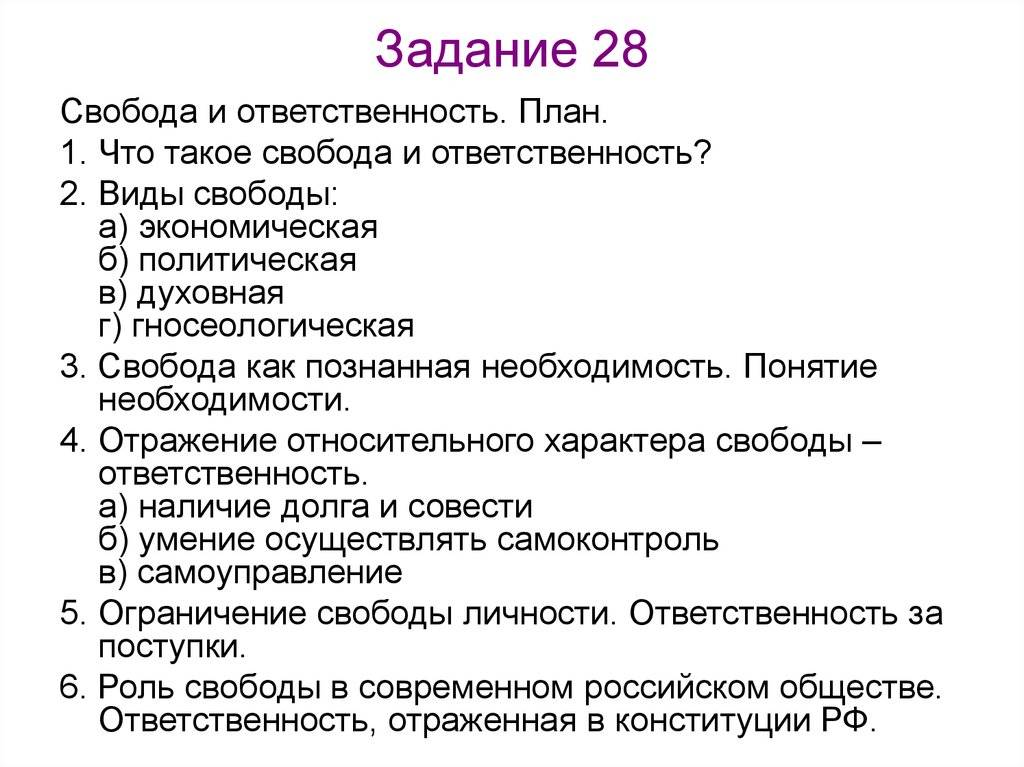 План свобода и необходимость в человеческой деятельности