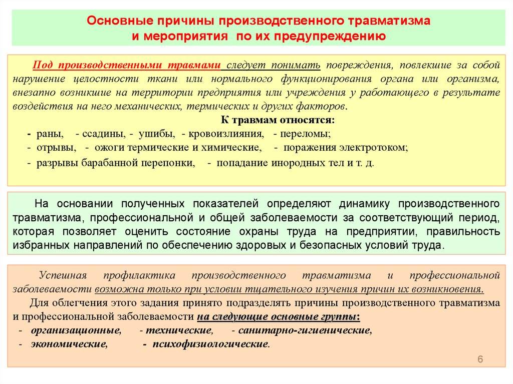 Изучите текст завершите заполнение схемы причины производственного травматизма