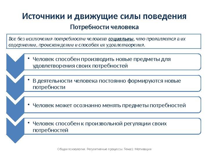 Проблемы движущих сил поведения