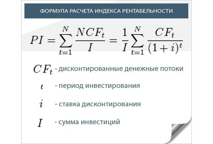 Рентабельность проекта формула расчета