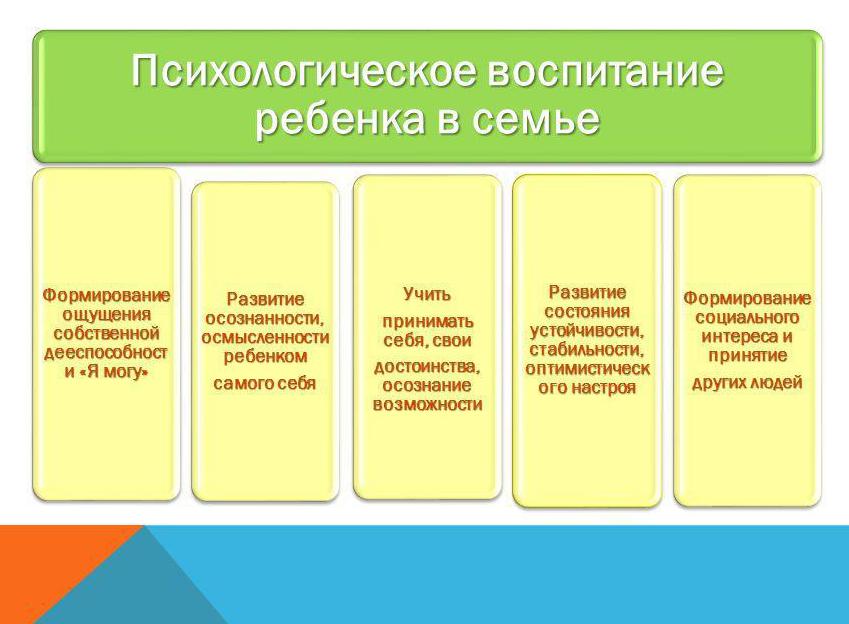 Основные разделы психологии воспитания презентация